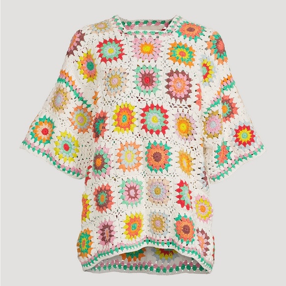 Alemais Cotton Crochet Oversized Top size 8 women’s - Picture 13 of 13